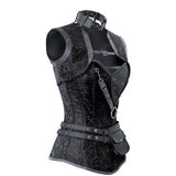 Black Brocade Overbust Corset