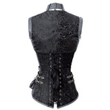 Black Brocade Overbust Corset