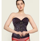 Steampunk Overbust Corset Coffee Black