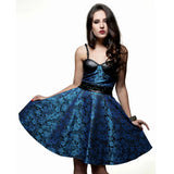 Lissandra Blue/Black Bustier Short Dress