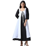 White long Georgette Renaissance jacket dress with front Lacing