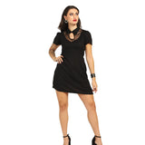 Wicked Whispers Black Rayon  Dress