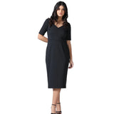 Black scuba Formal Pencil dress