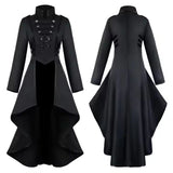 Black Cotton Asymmetrical Dress – Adjustable Back Lacing