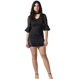 Black Mini dress with Bell Sleeves