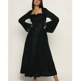 Maleficent Velvet Front Cross Lacing Ladies Dress