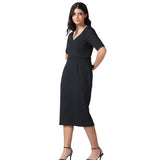 Black scuba Formal Pencil dress