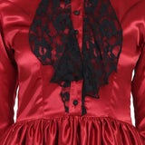 Ladies Laced Gothic Red Dress