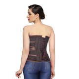 Brocade & Leather Overbust Corset