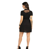 Wicked Whispers Black Rayon  Dress