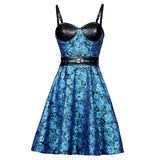 Lissandra Blue/Black Bustier Short Dress
