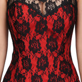 Ilaria Acrylic Boning Floral Mesh Gothic Fashion Corset Dress