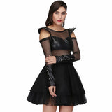 Felicia Punk short Dress with Spikes Studs