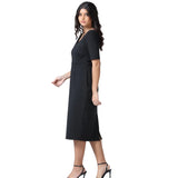 Black scuba Formal Pencil dress