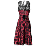 Ilaria Acrylic Boning Floral Mesh Gothic Fashion Corset Dress