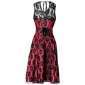 Ilaria Acrylic Boning Floral Mesh Gothic Fashion Corset Dress