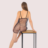 Midnight Allure Sheer Babydoll – Plus Size