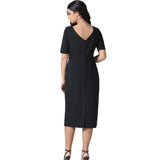 Black scuba Formal Pencil dress