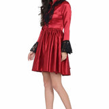 Ladies Laced Gothic Red Dress