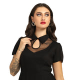 Wicked Whispers Black Rayon  Dress