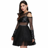 Felicia Punk short Dress with Spikes Studs