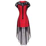 Basilic Kneelength Asymmetrical Mesh Dress