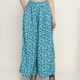 Cat Printed Fabric Relaxed Fit Palazzos