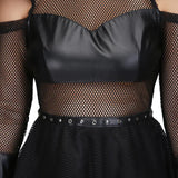 Felicia Punk short Dress with Spikes Studs