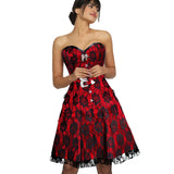 Lavish Hot Red Corset Dress