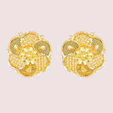 Pack of 2 Gold Finish Traditional Earrings Set for Women