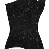 Black Embroidery Overbust corset