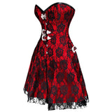 Lavish Hot Red Corset Dress