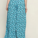 Cat Printed Fabric Relaxed Fit Palazzos