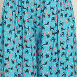 Cat Printed Fabric Relaxed Fit Palazzos
