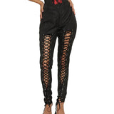 Black gothik Front Lace Trouser