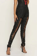 Black gothik Front Lace Trouser