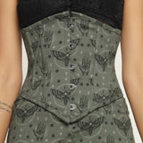 Evil Bees printed Waist Reducing Corset Dress