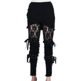 Gothic punk Layered Lace Leggings