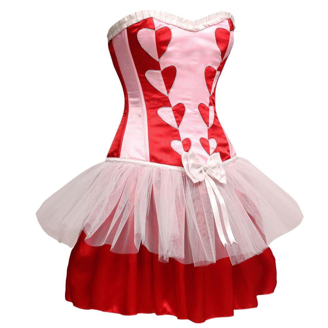 Amore ladies fashion plastic boning corset dress