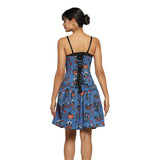 Killer printed Waist Reducing Underbust Corset Dress
