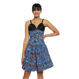 Killer printed Waist Reducing Underbust Corset Dress