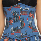 Killer printed Waist Reducing Underbust Corset Dress