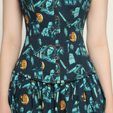killerman printed Waist Reducing Overbust Corset Dress
