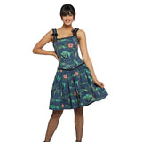 Monster Flower Waist Reducing Overbust Corset Dress