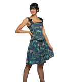 Monster Flower Waist Reducing Overbust Corset Dress