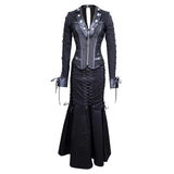 Sabella Gothic Authentic Steel Boned Overbust Corset Dress