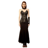 Vasyklo Gothic Authentic Steel Boned Long Lined Overbust Corset Dress