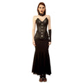 Vasyklo Gothic Authentic Steel Boned Long Lined Overbust Corset Dress