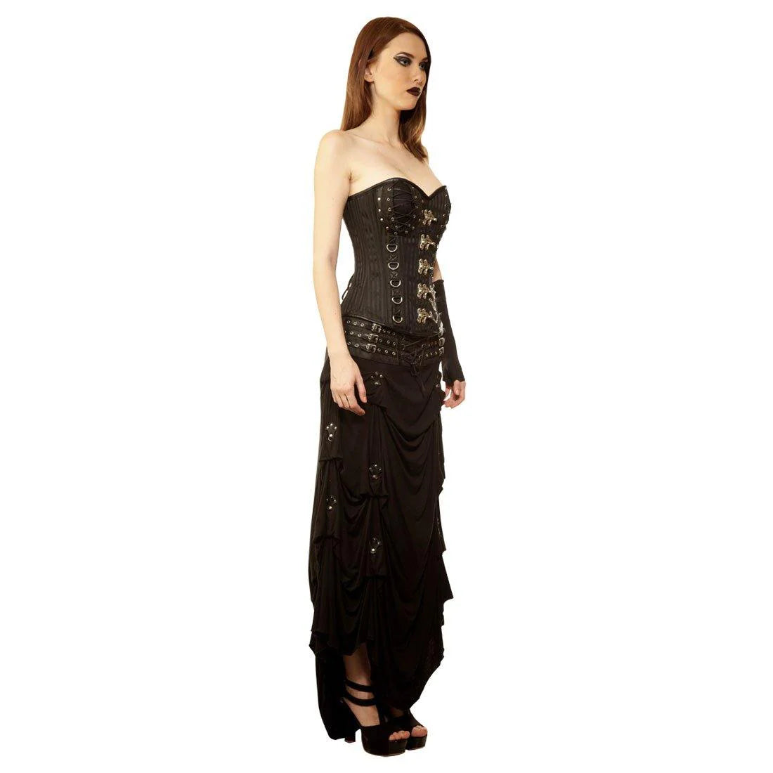 Sofiyko Gothic Authentic Steel Boned Overbust Corset Dress