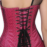 Authentic steel boned overbust corset dress with one shoulder strap